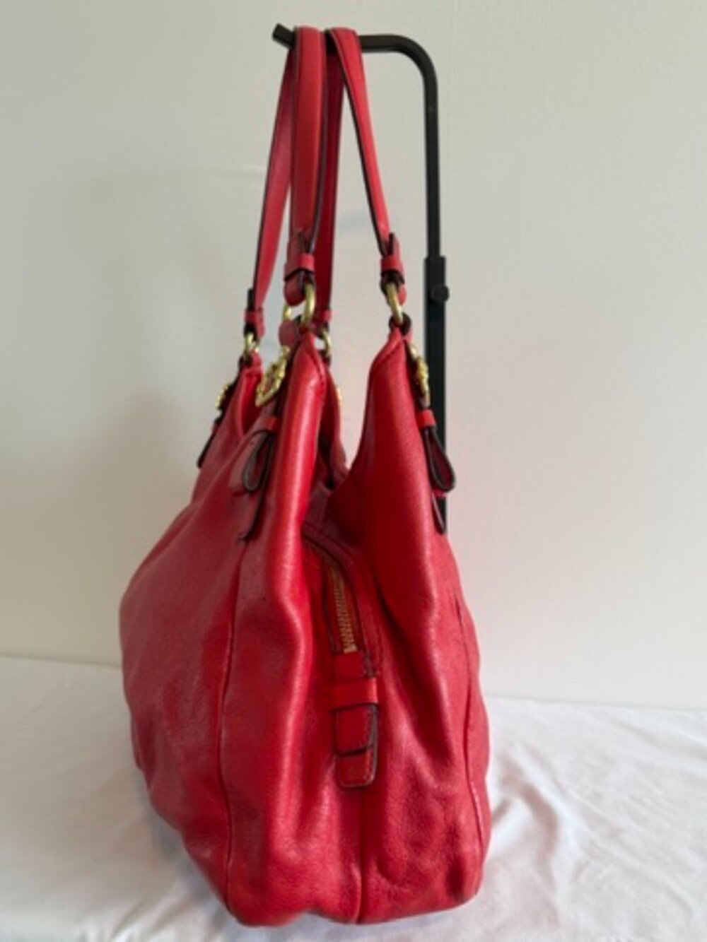 COACH Y2K Madison Maggie Red Leather Shoulder Bag - Picture 6 of 15